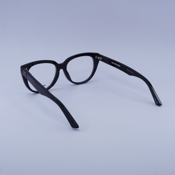 Balenciaga BB0131O 001 Eyeglasses Black 53mm Cat Eye Frame - Picture 6 of 9